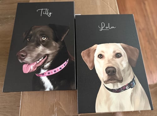 Customer photo review of Pet Art Canvas Wrap