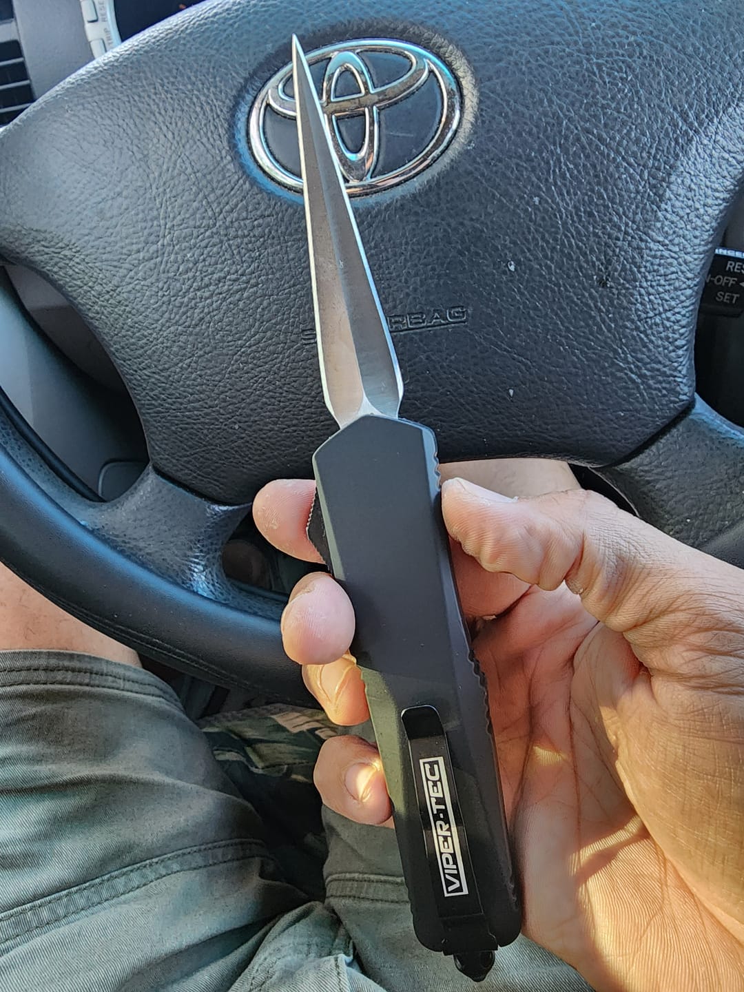 Customer photo review of Black Ghost OTF Knife - Hornet Blade