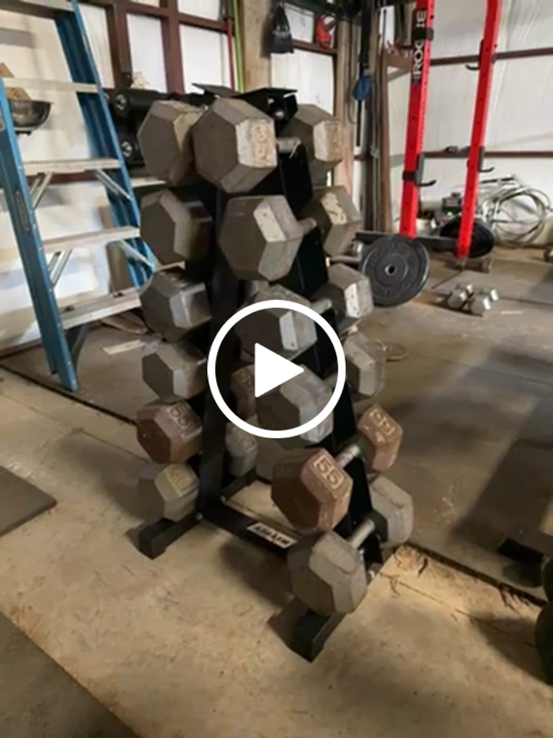 Customer video review of RitFit A-Frame Dumbbell Storage Rack Stand 3/5/6 Pairs