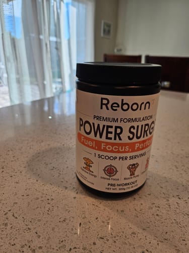 Customer photo review of POWER SURGE PRE-WORKOUT, Watermelon (300g, 10.58oz, 30 servings)