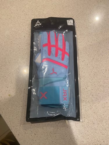 Customer photo review of Jax Model One Batting Gloves | Cotton Candy | Strap Cuff