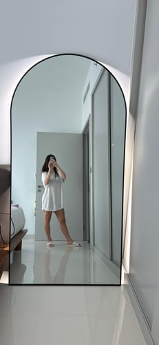 Customer photo review of Alev Arched LED Wall Mirror with Soft Backlighting