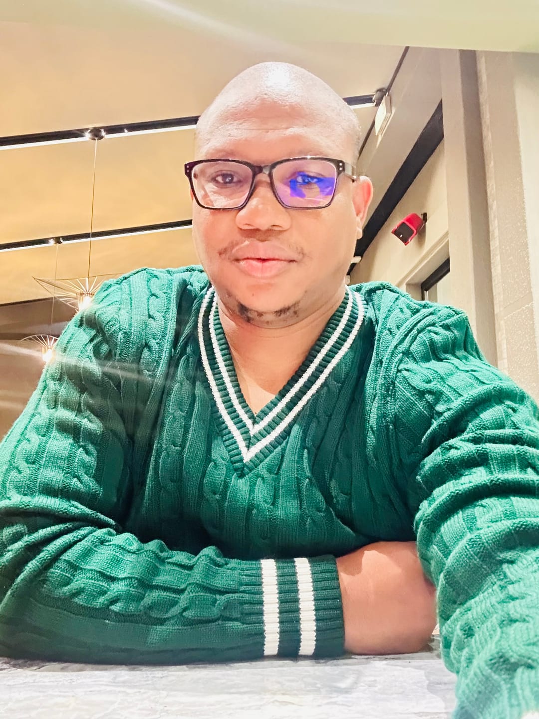 Customer photo review of Forest Green & White Cricket Jersey