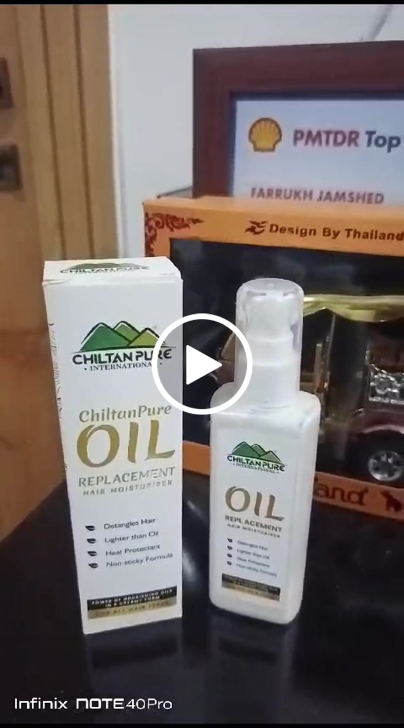 Customer video review of Oil Replacement For Hair - Nourishes hair, Heat protectant Detangles hair