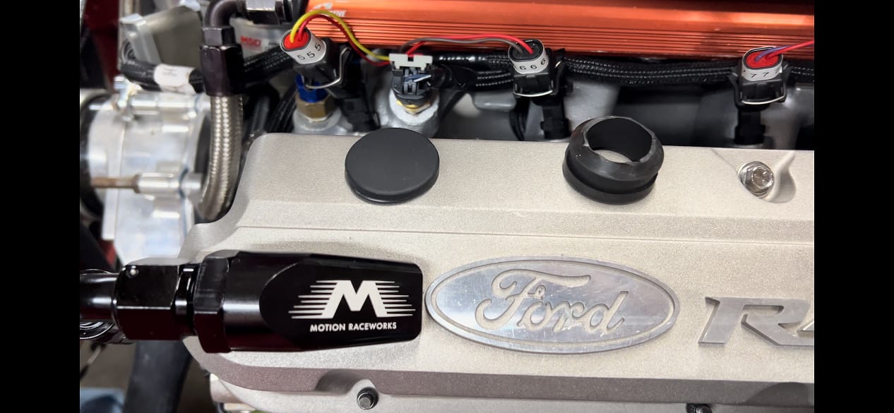 Customer photo review of Motion Raceworks Billet Valve Cover Breathers Black Anodized (Pair)