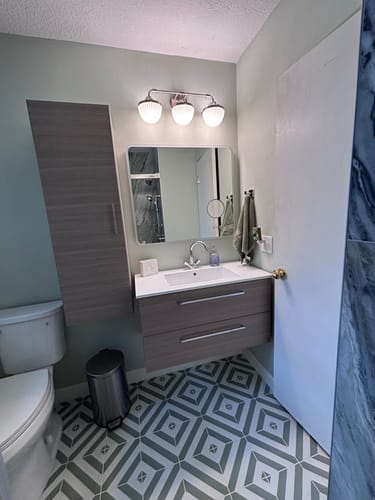 Customer photo review of Cela Floating Vanity (30"-48")