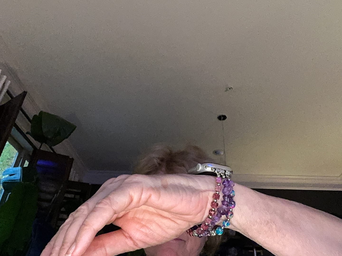 Customer photo review of Royal Amethyst Stretch Apple Watch Strap