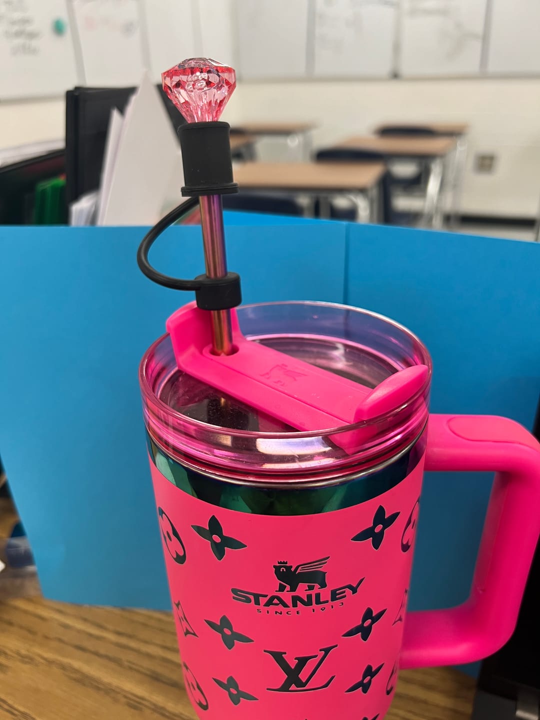 Customer photo review of Luxe Tri-Color Crystal Gem Straw Toppers (3-Pack)