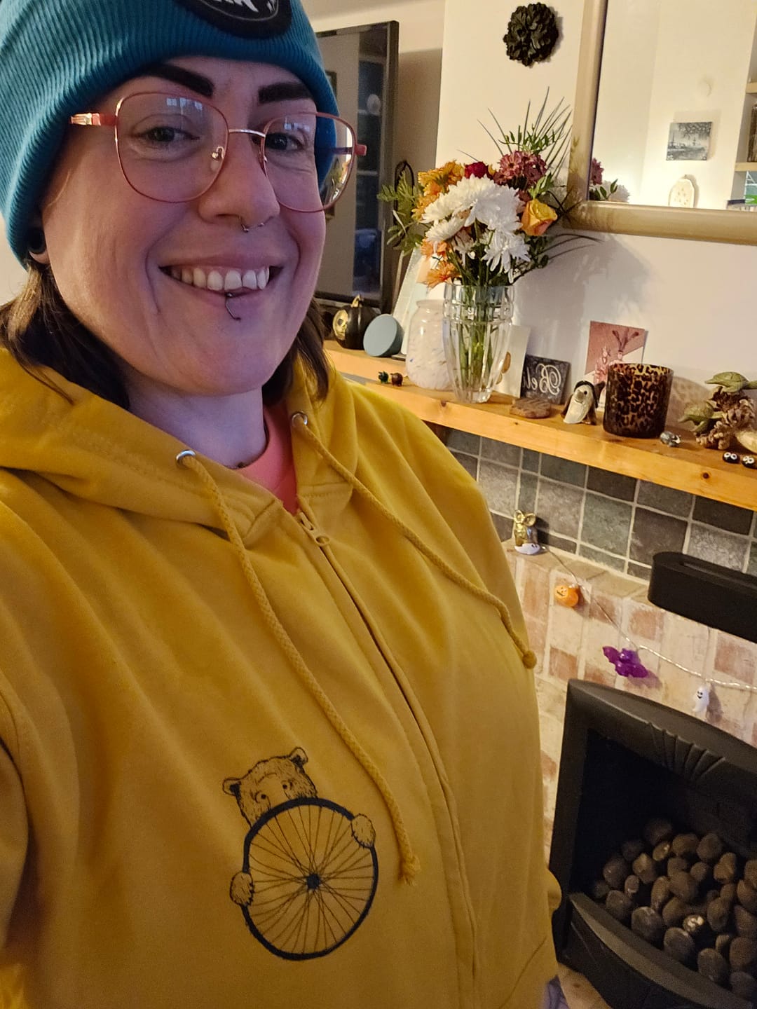 Customer photo review of 'Cycling Bear' Zip Up Hoodie