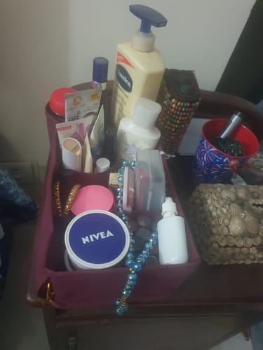 Customer photo review of Qoolish Pack of 4 Maroon Drawer Organizer