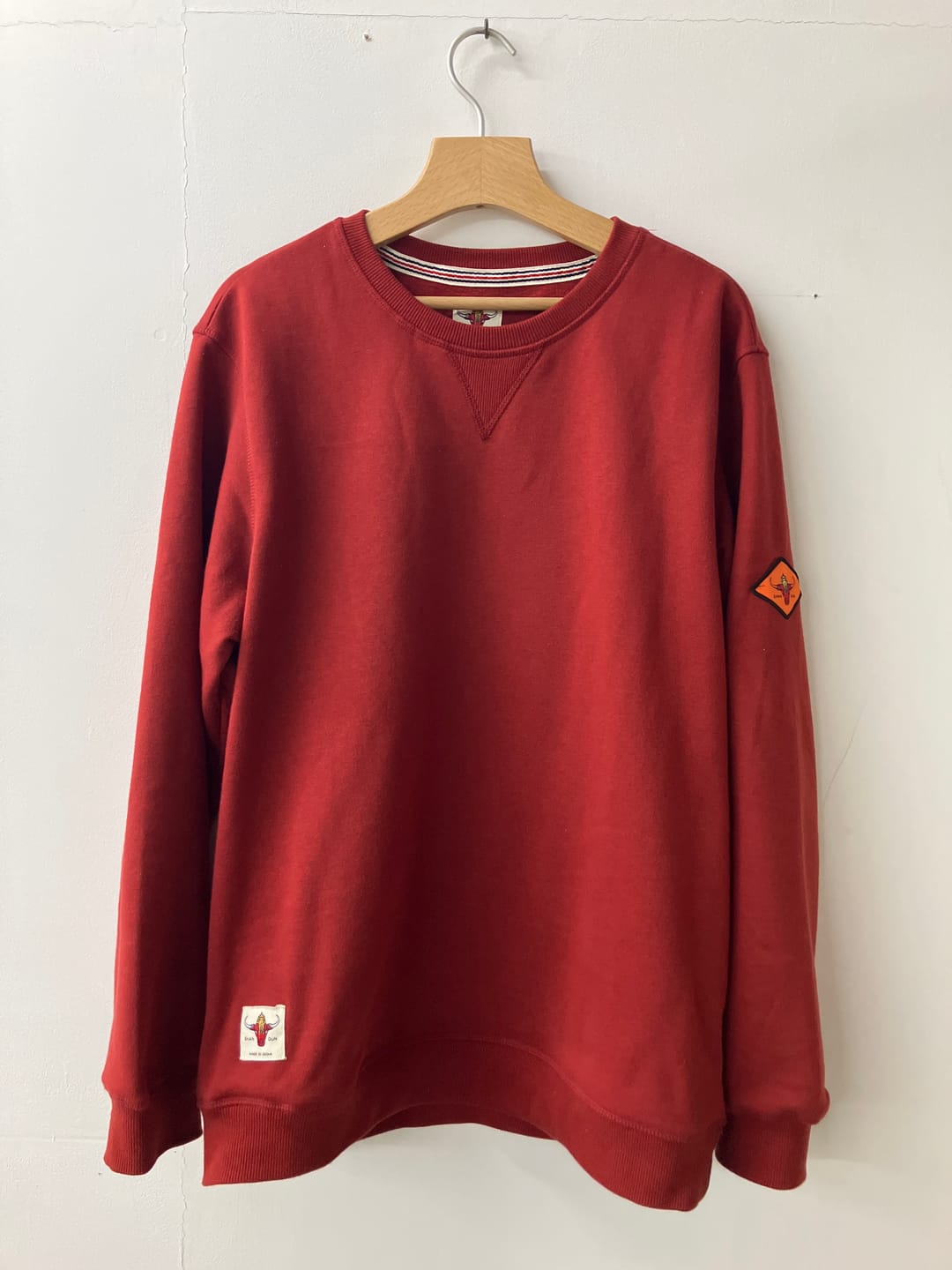 Customer photo review of 袖パッチ　海軍クルーネック裏パイルスウェット