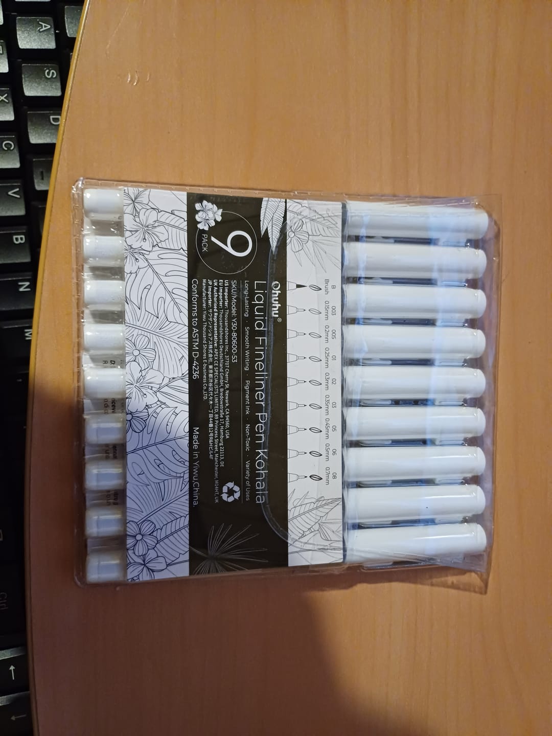 Customer photo review of Ohuhu Kohala Liquid Fineliner Drawing Pens,9 Pack