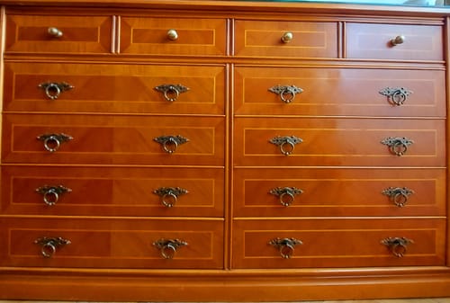 Customer photo review of Rústica anilla de zamak con embellecedor en acabado cuero viejo para armarios