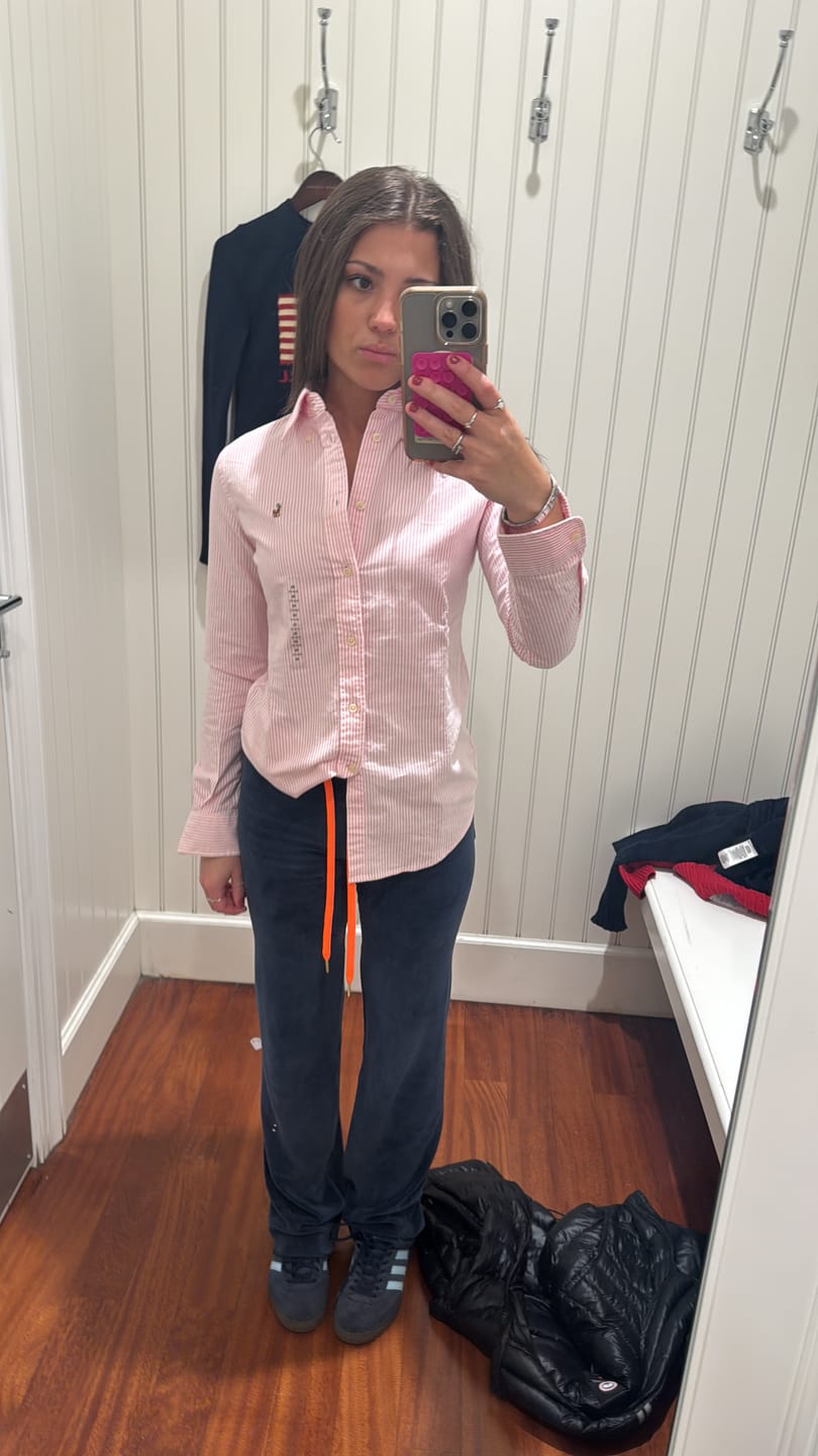 Customer photo review of Allegra Jogger Dark Navy / Neon Orange