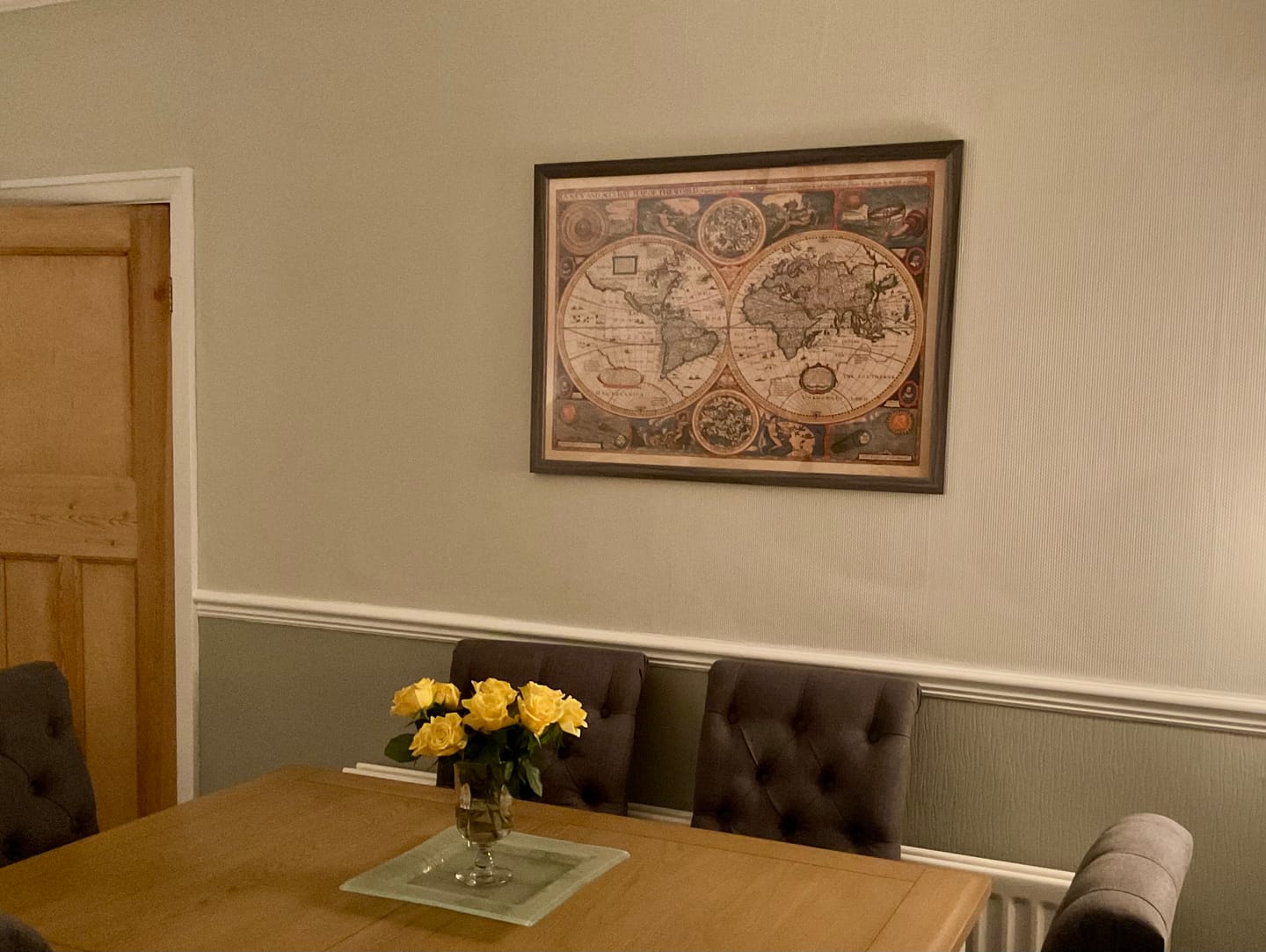 Customer photo review of Old World Map from 1651 by John Speed - Rare Colour Vintage Wall Art