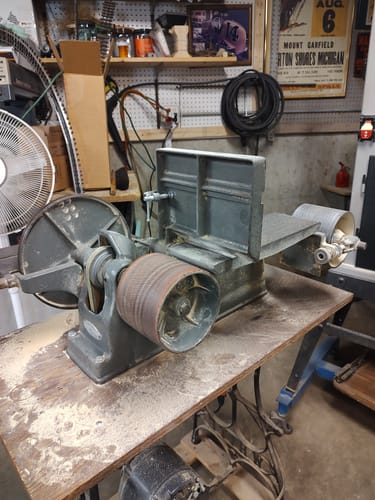 Customer photo review of 4 X 52 1/2 Inch Aluminum Oxide Wood & Non-Ferrous Sanding Belts, 3 Pack