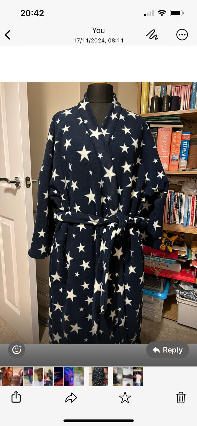 Customer photo review of White Stars Anti Pill Polar Fleece Fabric