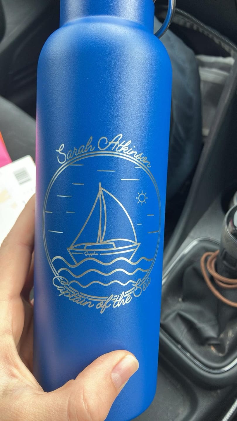 Customer photo review of Personalised Insulated Carry Bottle 600ml