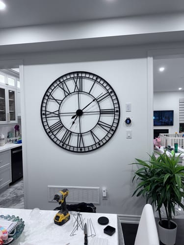 Customer photo review of 48" Black Roman Numeral Wall Clock