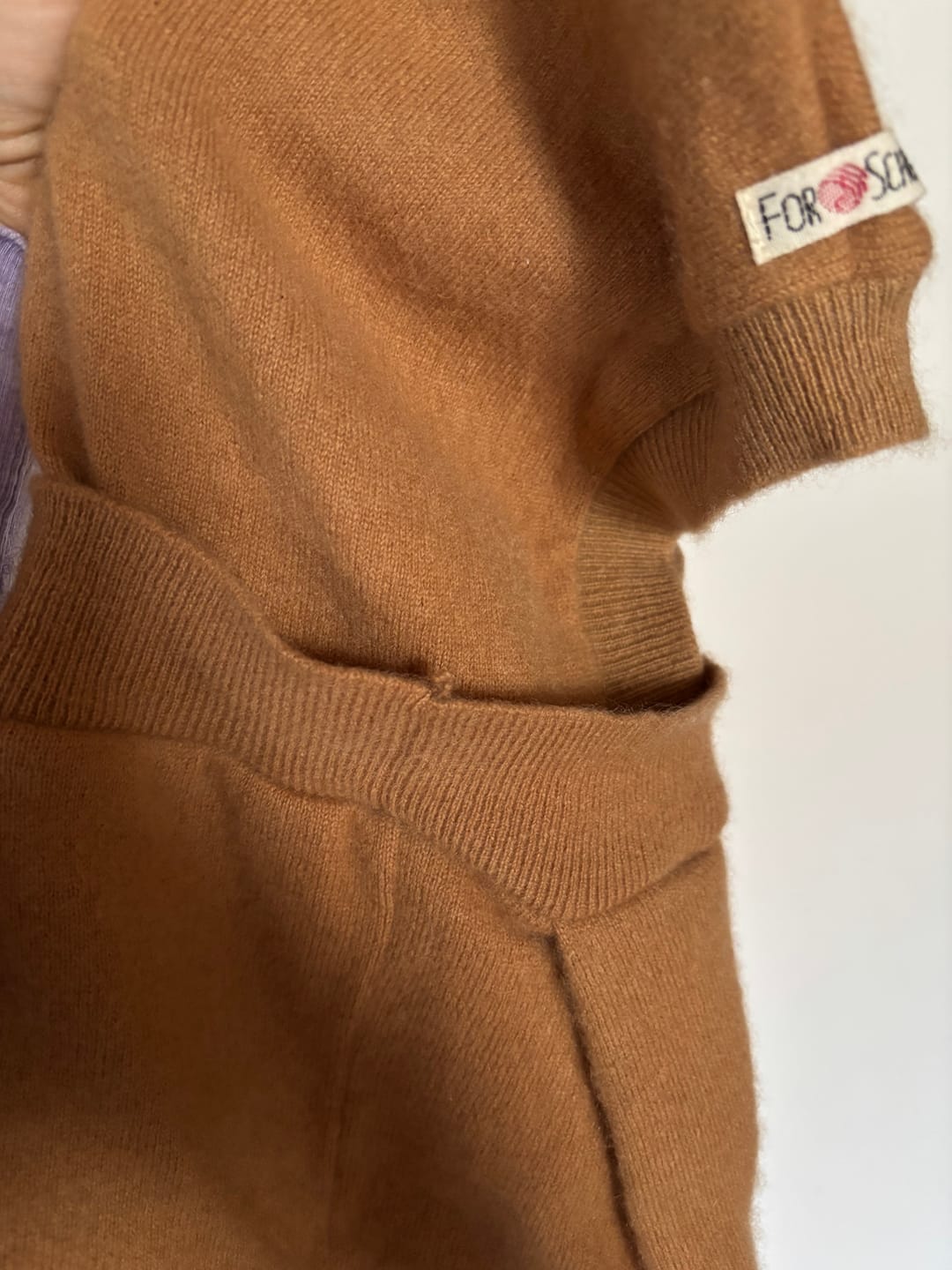 Customer photo review of Upcycling Kaschmir Kapuzenschal Rot