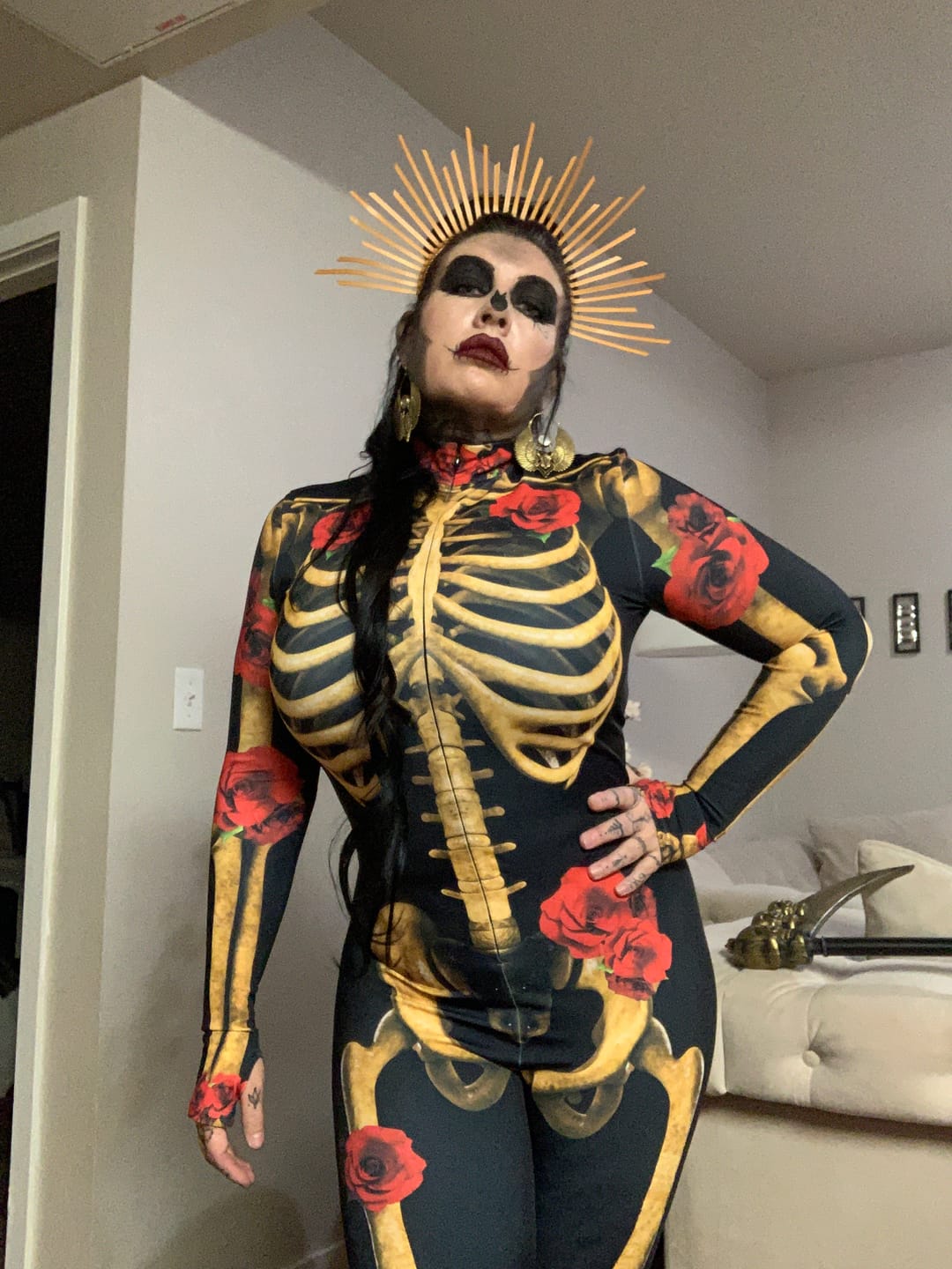 Customer photo review of Rose Skeleton Costume
