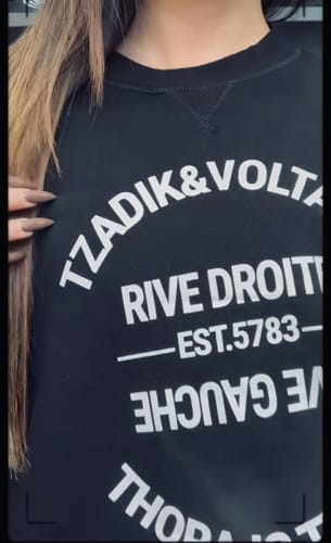 Customer photo review of SWEAT SHIRT TZADIK WHITE