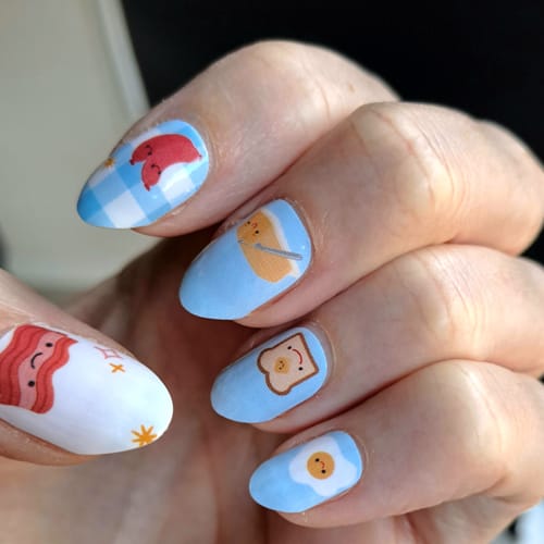 Customer photo review of Breakfast | Jess The Chen Collab Nail Polish Wrap