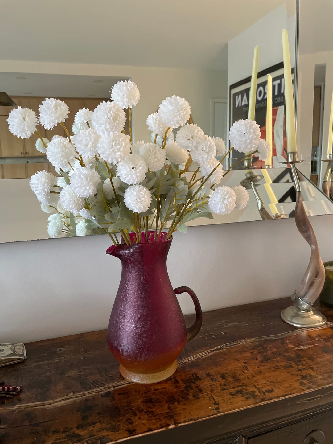 Customer photo review of Faux Kiku Flower - White (10 Stems / 50 heads)