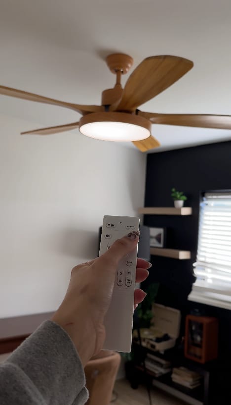 Customer photo review of WOMO Scandi Reversible Ceiling Fan with Light-WM5002