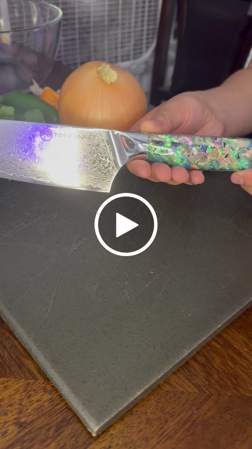 Customer video review of Topo Handmade Chef Knife