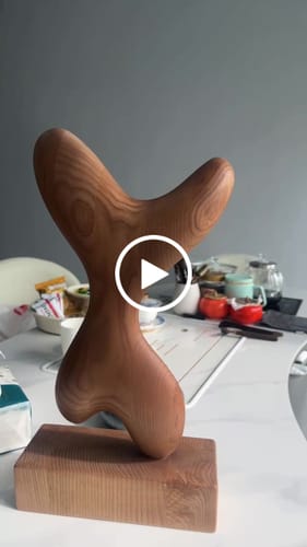 Customer video review of Abstract Wood Carving #WAB099