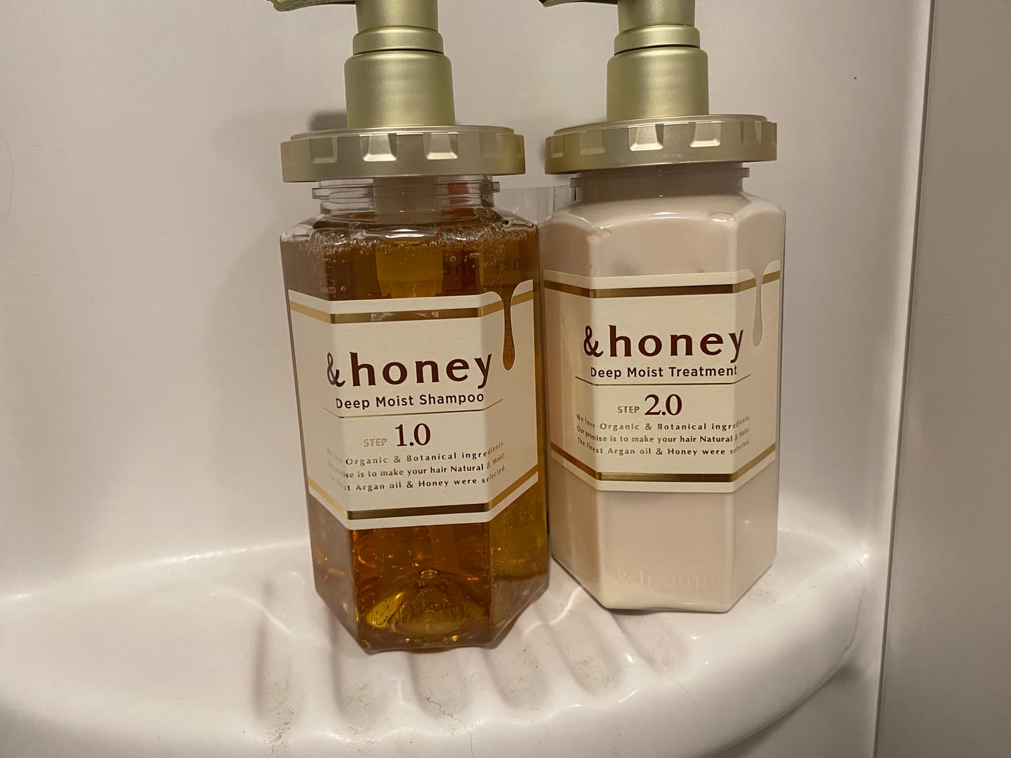 Customer photo review of & Honey Deep Moist Shampoo & Treatment Set 440ml Each