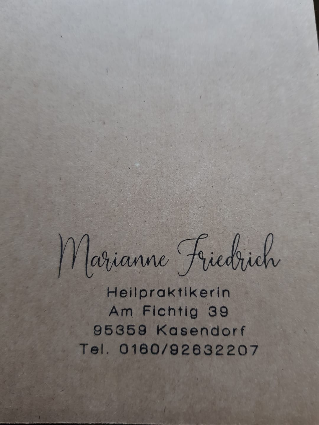 Customer photo review of Adressstempel mit moderner Schreibschrift #070