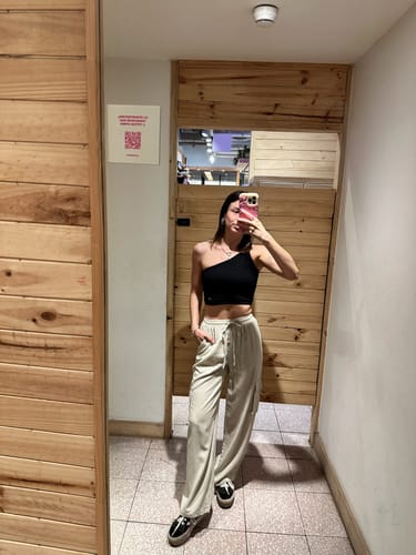 Customer photo review of Pants Lino Cargo Ecru