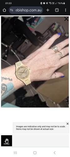 Customer photo review of Loyal Maritima Women's 36mm Gold Quartz Watch