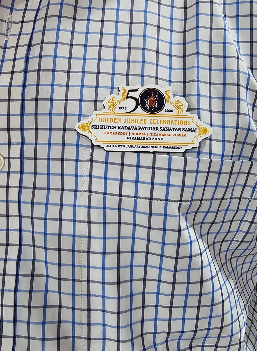 Customer photo review of Customized Magnetic Badge | Wear Your Brand | PrintMine.in