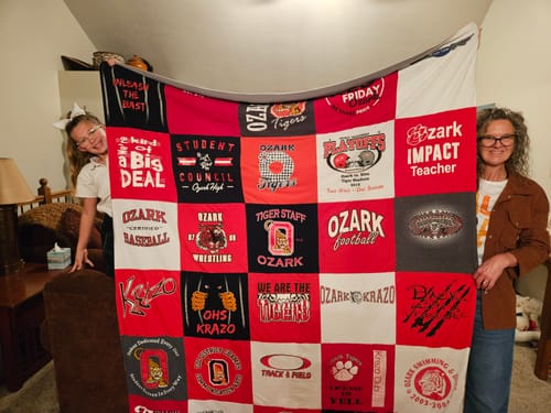 Customer photo review of Classic T-Shirt Blanket
