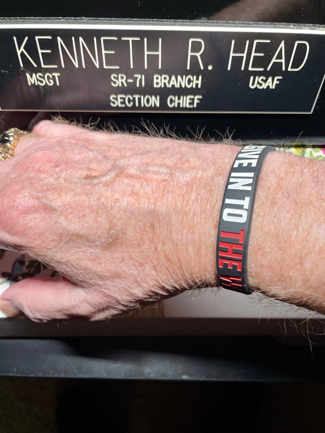 Customer photo review of Do Not Give In - Silicone Bracelet