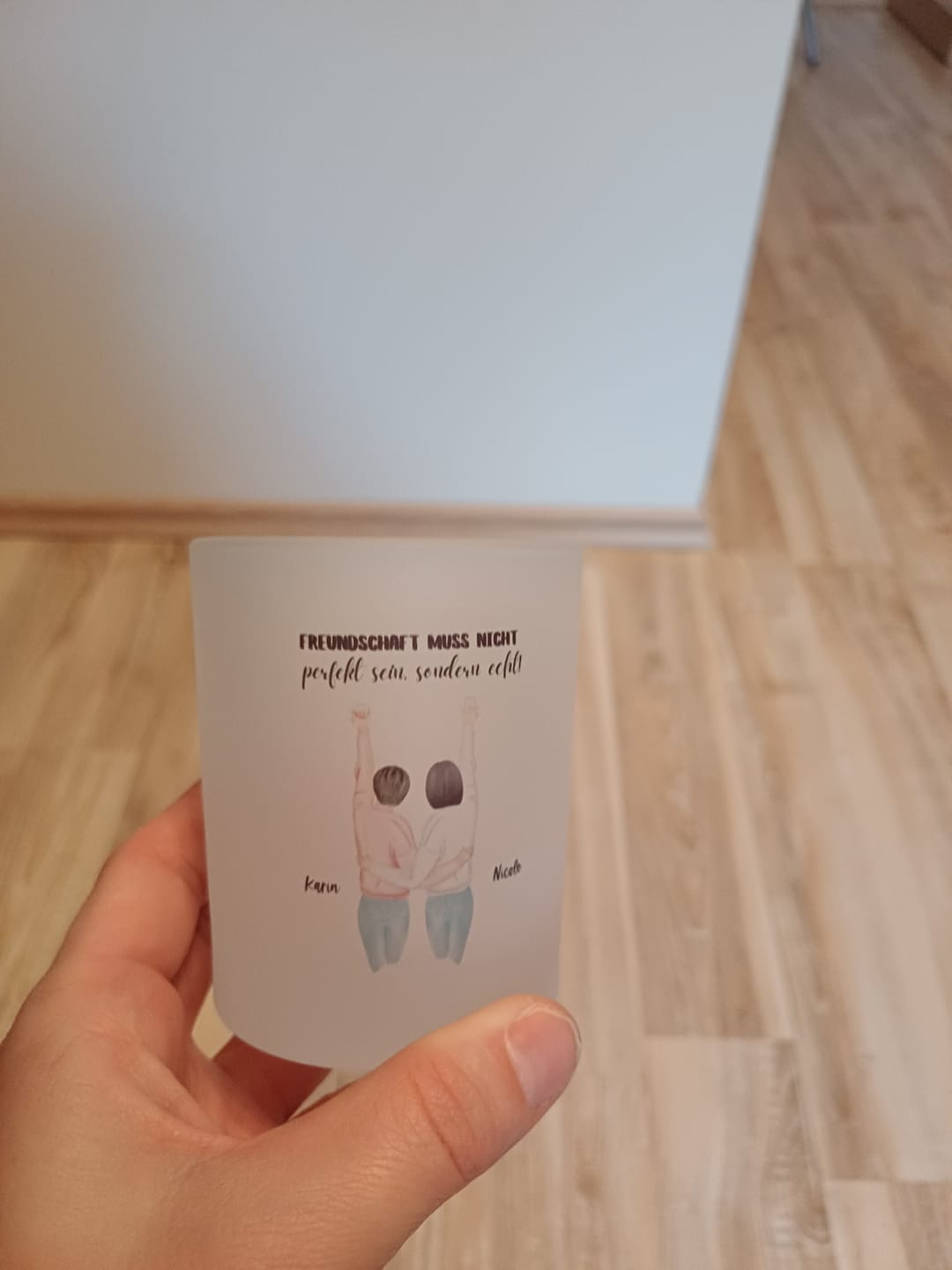 Customer photo review of Best friends forever - Personalisiertes Teelicht
