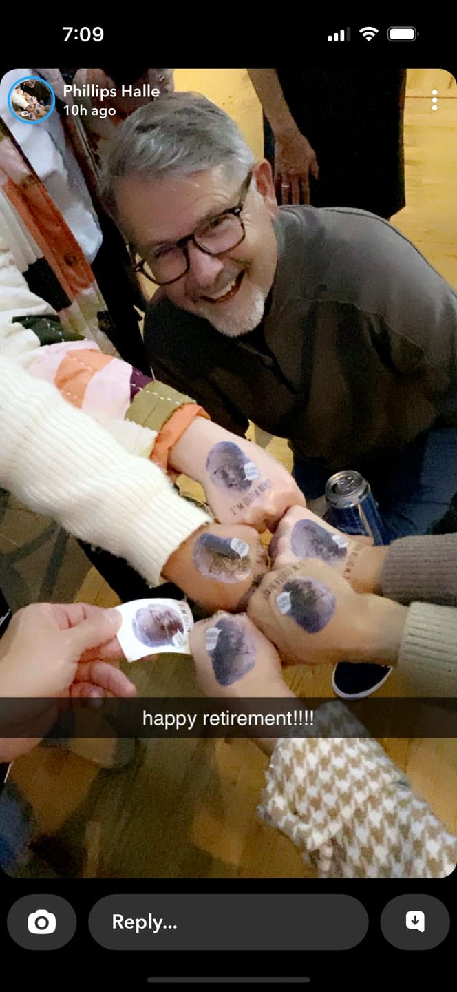 Customer photo review of So Long Suckers! Retirement Tattoo