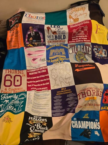 T-shirt quilt featuring wildcats by Cynthia from NJ