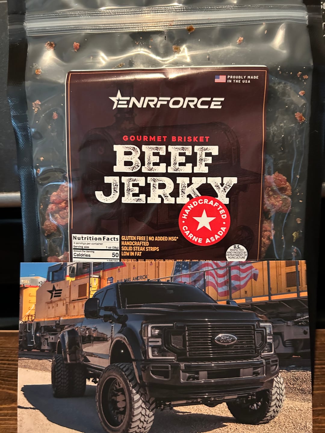 Customer photo review of Gourmet Premium Beef Jerky