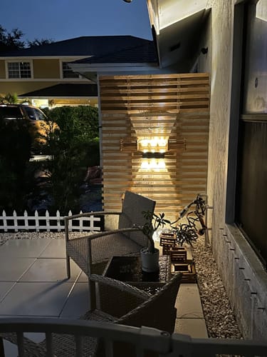 Customer photo review of Solar Outdoor Up Down Lights