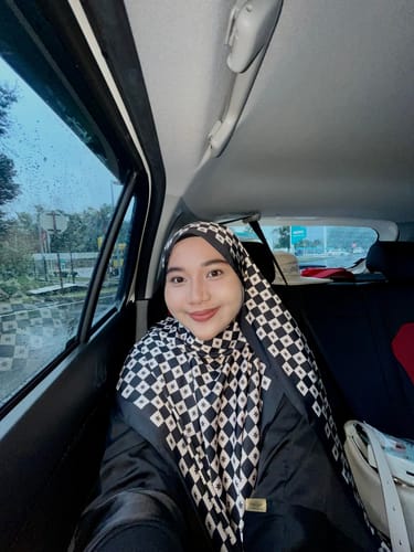 Customer photo review of Monogram Shawl (Black)