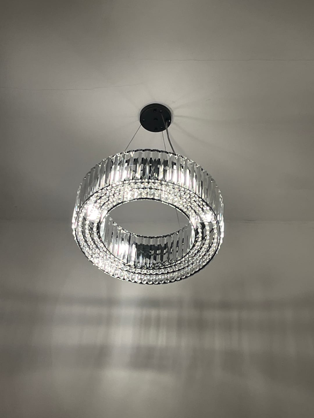 Customer photo review of Glam Modern Round Crystal Chandelier