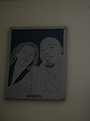 Customer photo review of Custom Metal Portrait