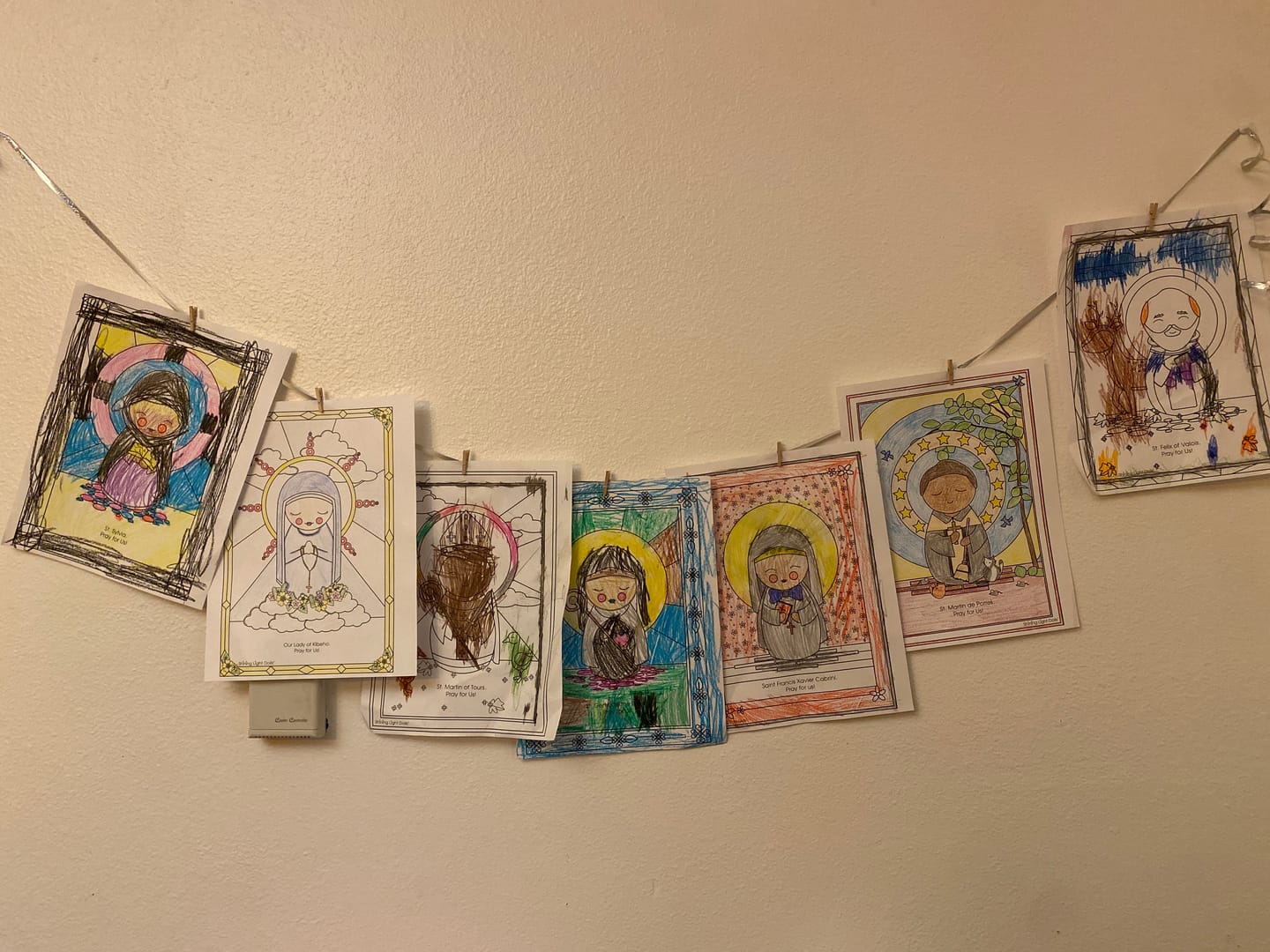 Customer photo review of November Saints Coloring Sheets - Digital Download