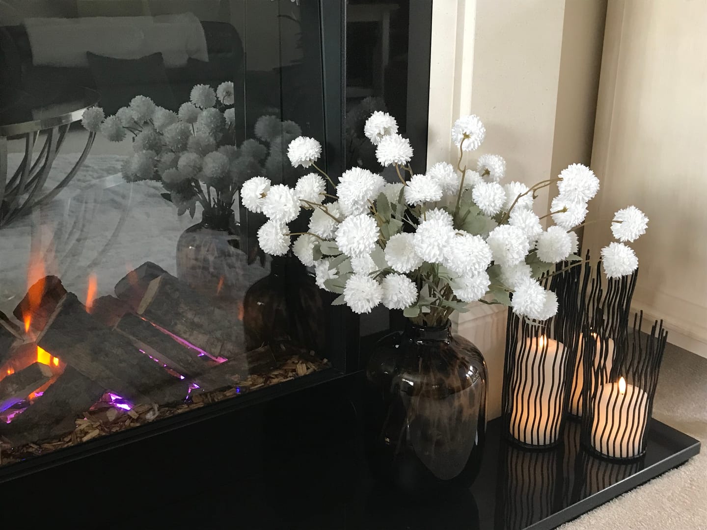 Customer photo review of Faux Kiku Flower - White (10 Stems / 50 heads)