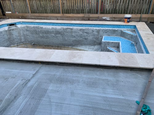 Customer photo review of Alderley Tahiti Glass Mosaic Pool Safe 300x300mm