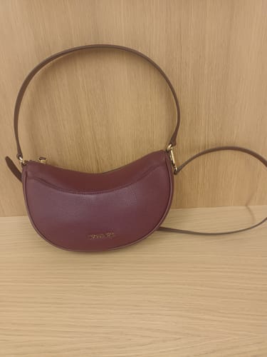 Customer photo review of Dover Medium Pebbled Leather Crossbody Bag (OXBLOOD)